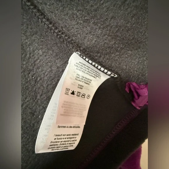 NWT Columbia Purple and Black Zip Fleece Jacket, XL - Picture 6 of 6